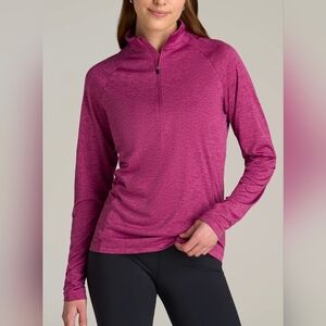 Champion Duo Dry Heathered Purple Quarter-Zip Pullover